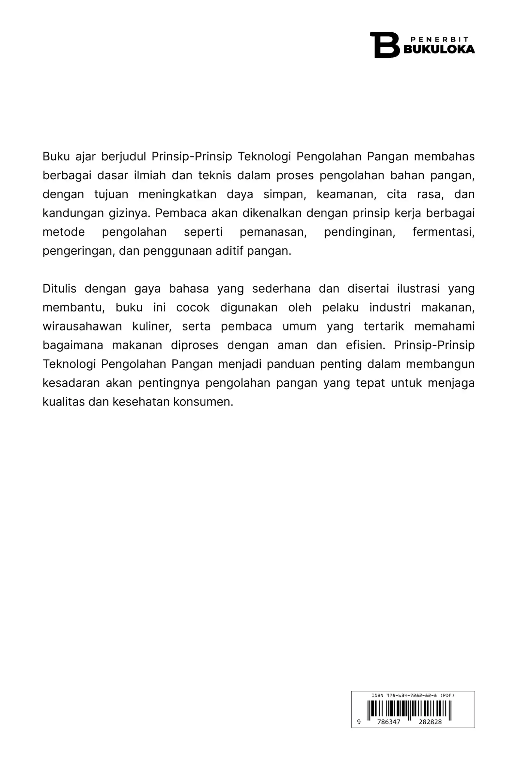 Prinsip-Prinsip Teknologi Pengolahan Pangan 