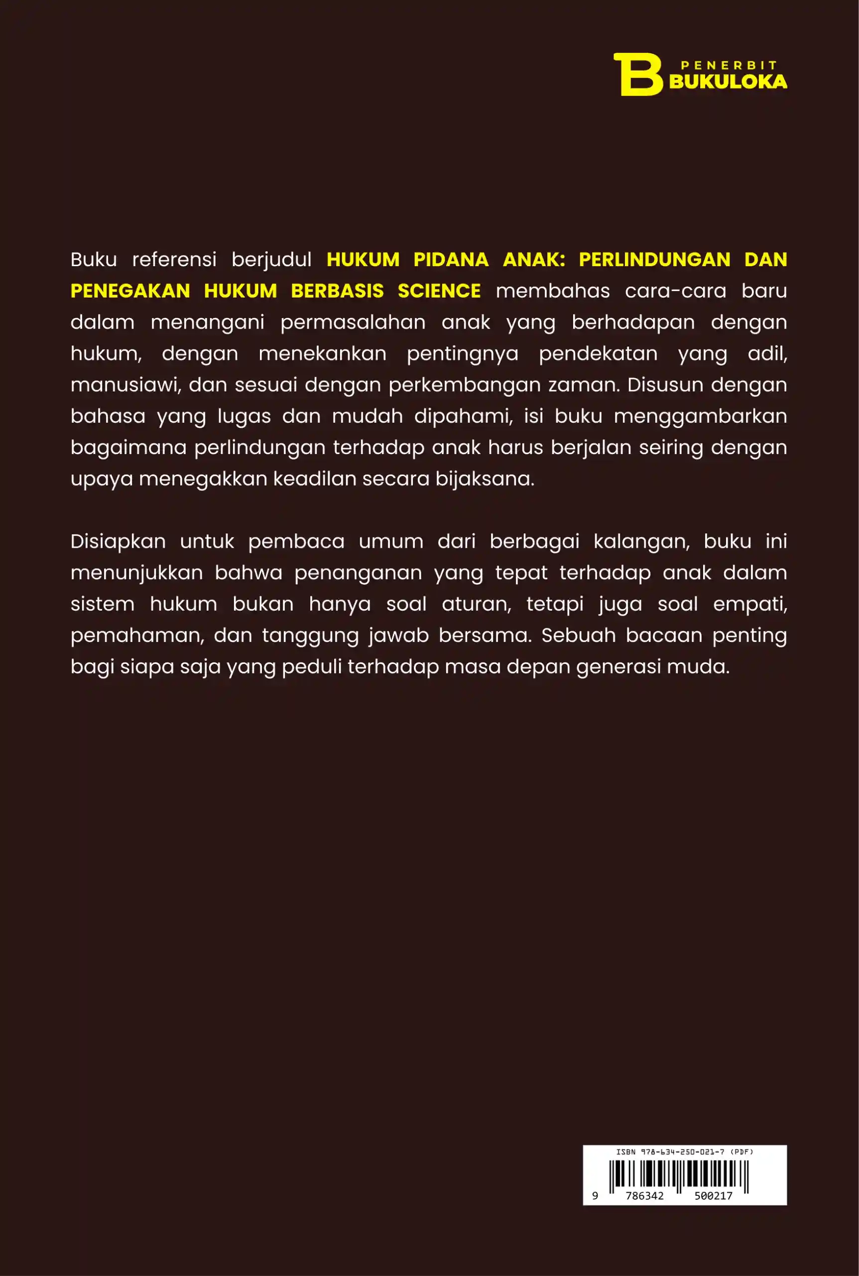 Hukum Pidana Anak: Perlindungan dan Penegakan Hukum Berbasis Science