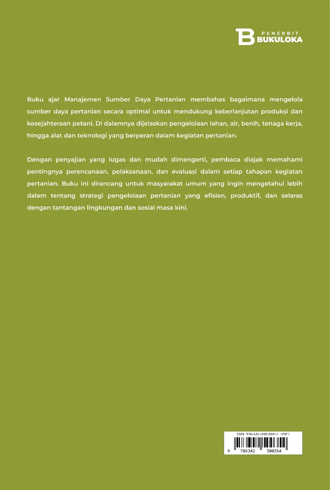 Manajemen Sumber Daya Pertanian