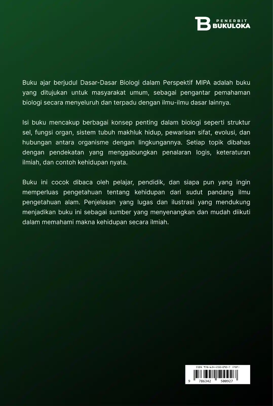 Dasar-Dasar Biologi dalam Perspektif MIPA
