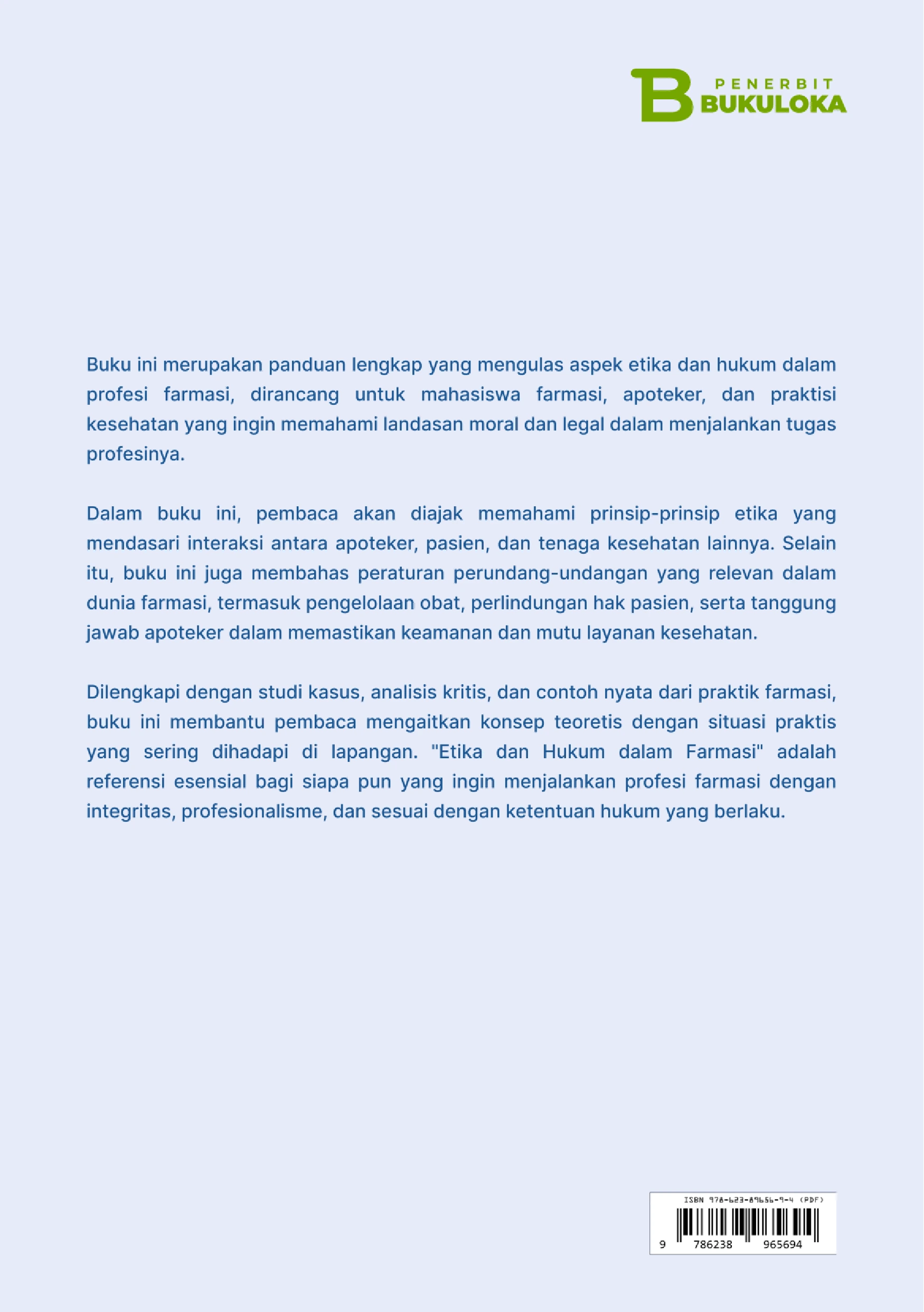Etika Dan Hukum Dalam Farmasi