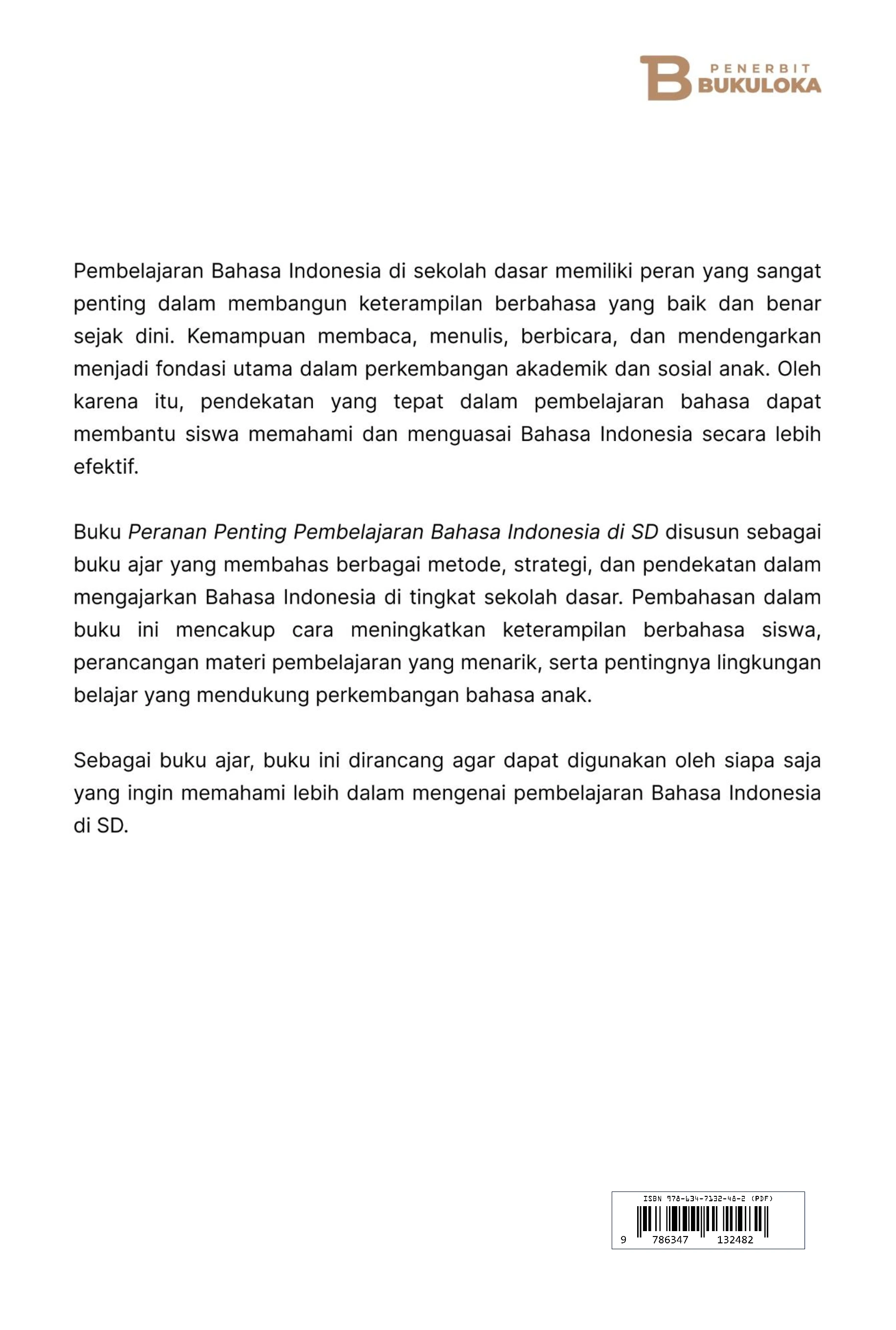 Peranan Penting Pembelajaran Bahasa Indonesia di SD