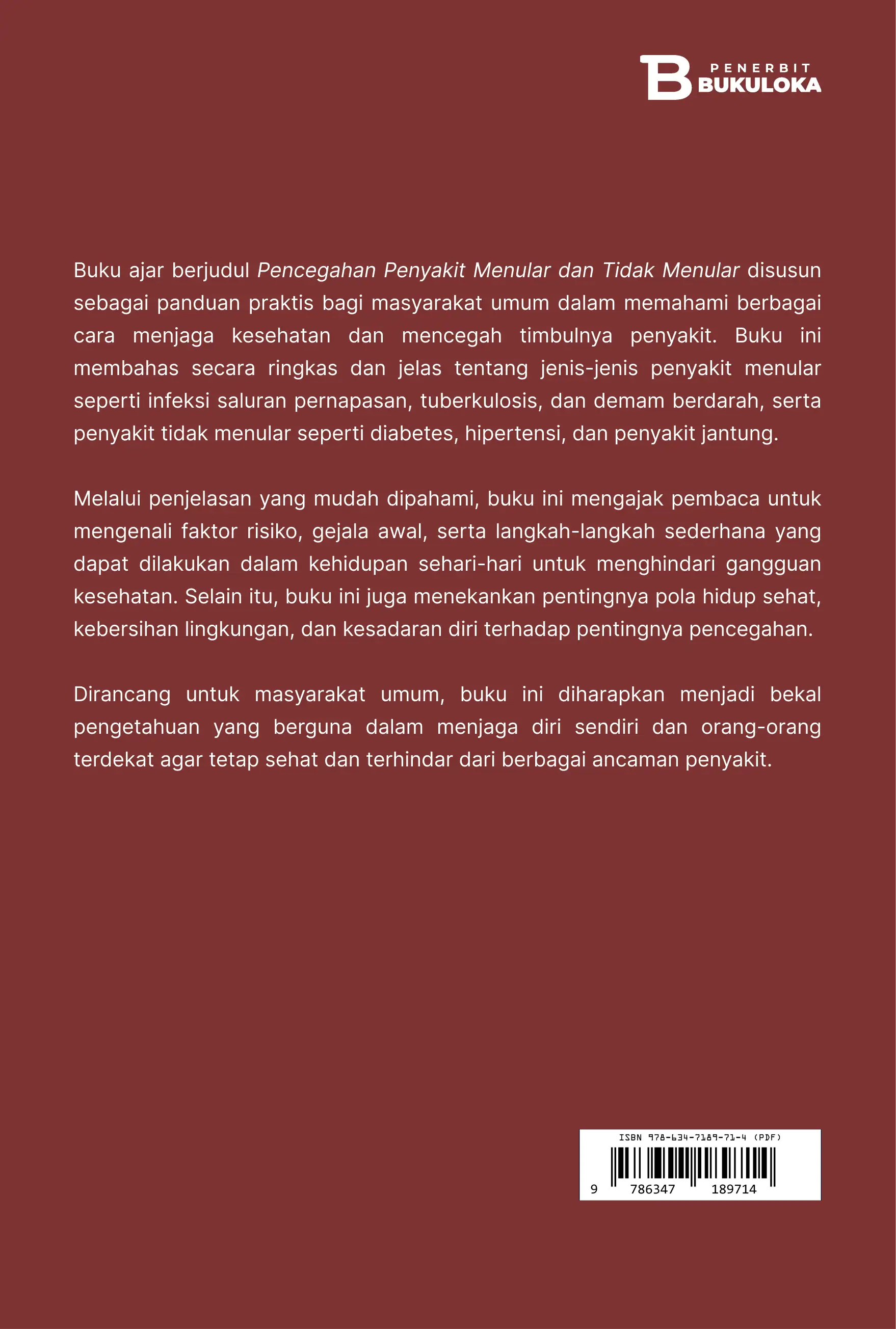 Pencegahan Penyakit Menular dan Tidak Menular 