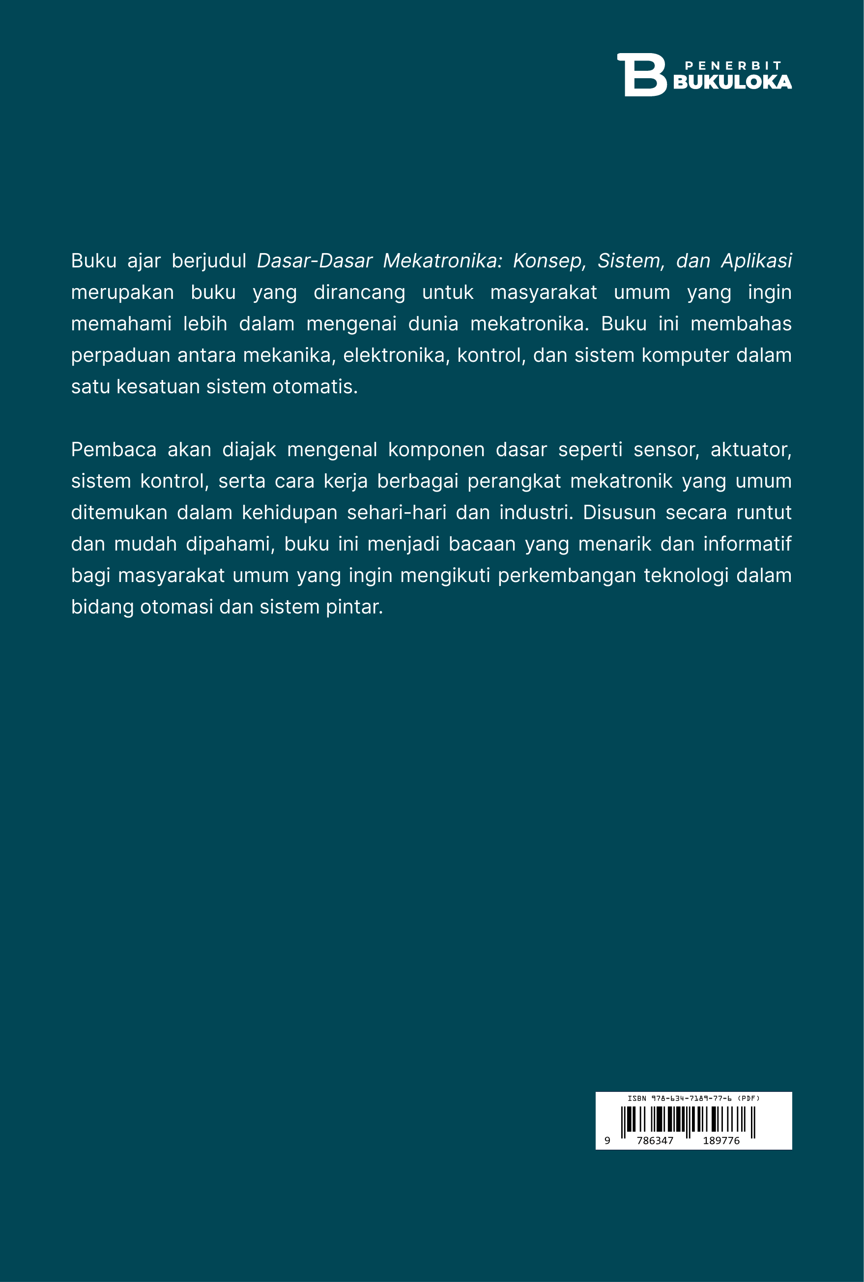 Dasar-Dasar Mekatronika: Konsep, Sistem, dan Aplikasi
