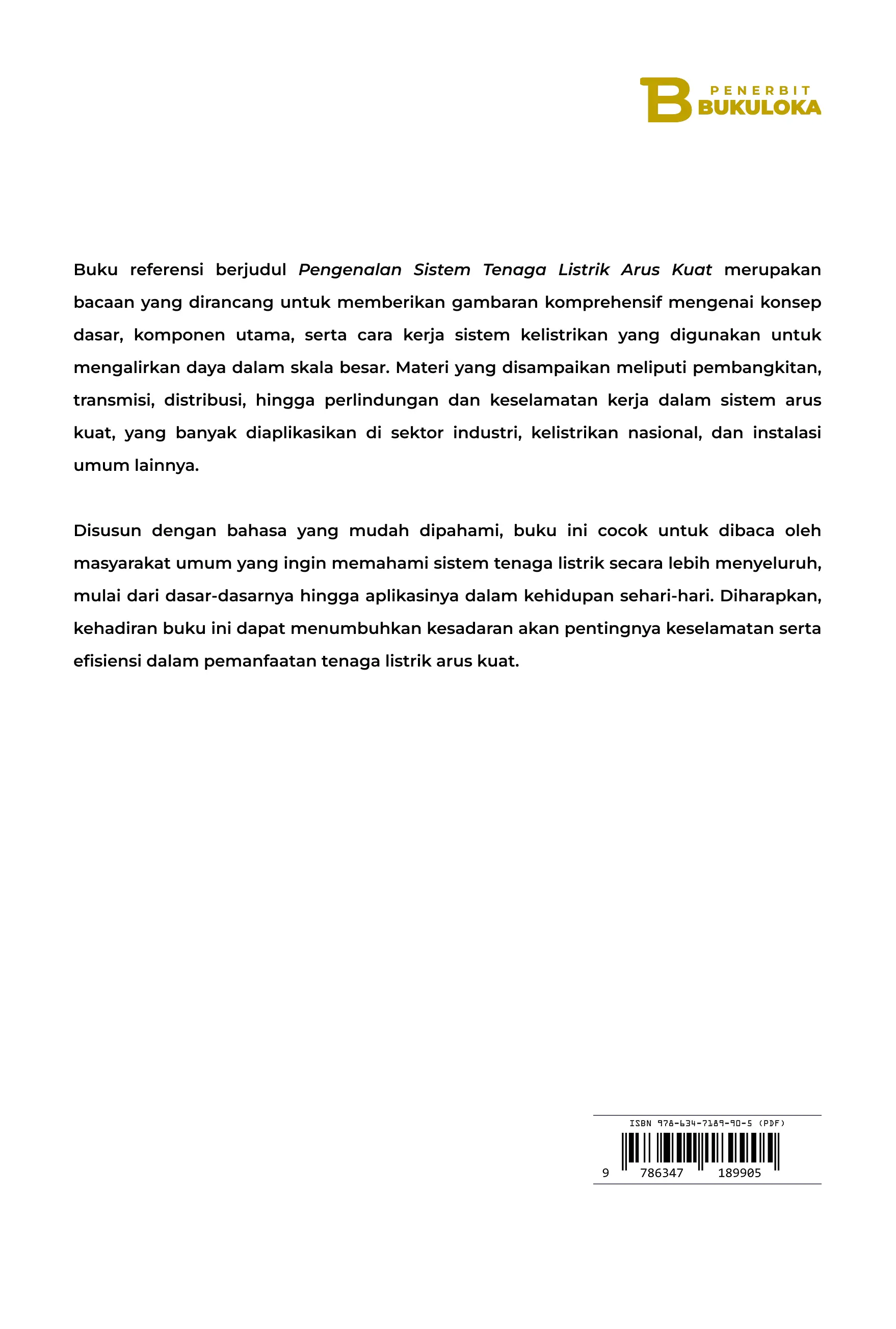 Pengenalan Sistem Tenaga Listrik Arus Kuat