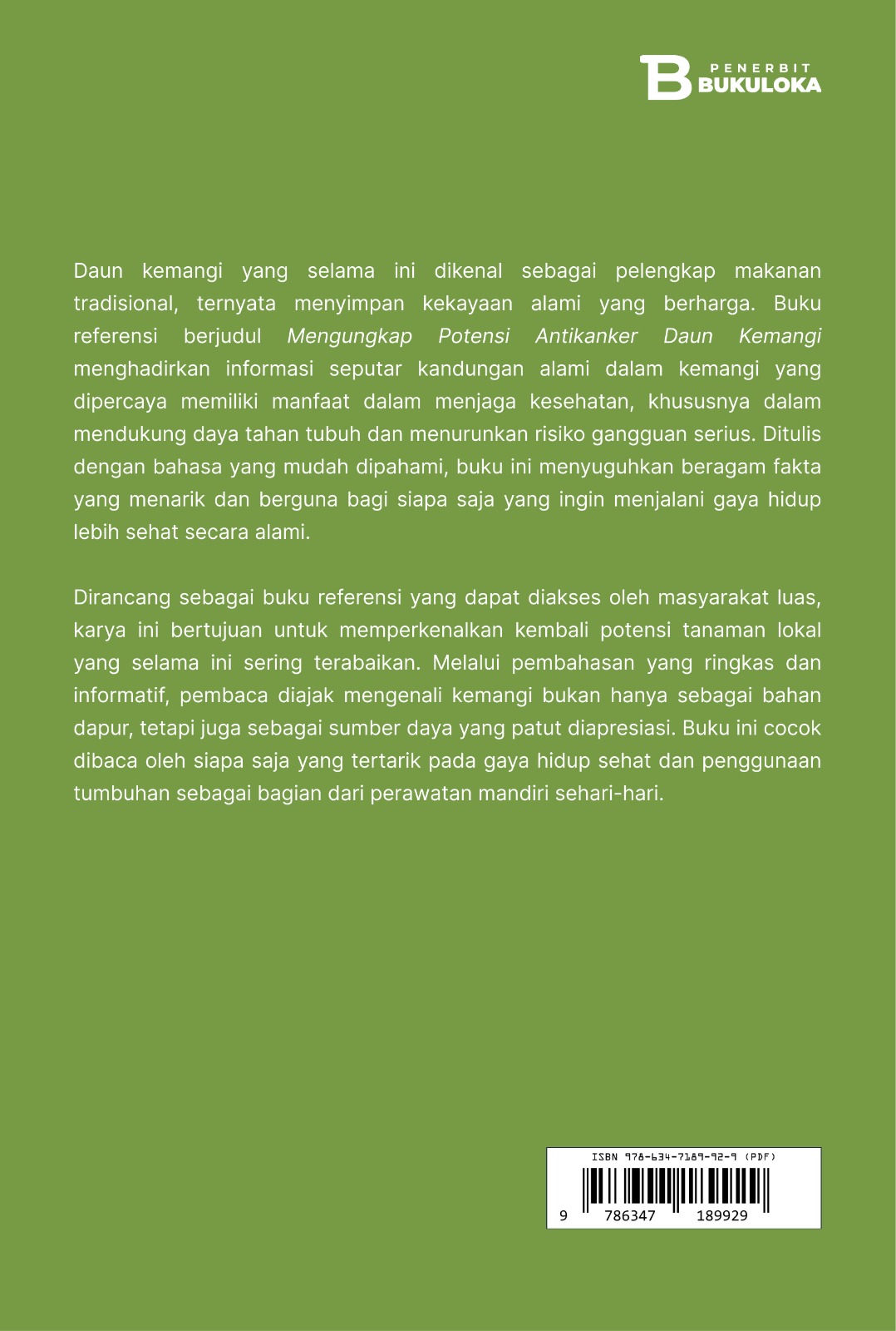 MENGUNGKAP POTENSI ANTIKANKER DAUN KEMANGI