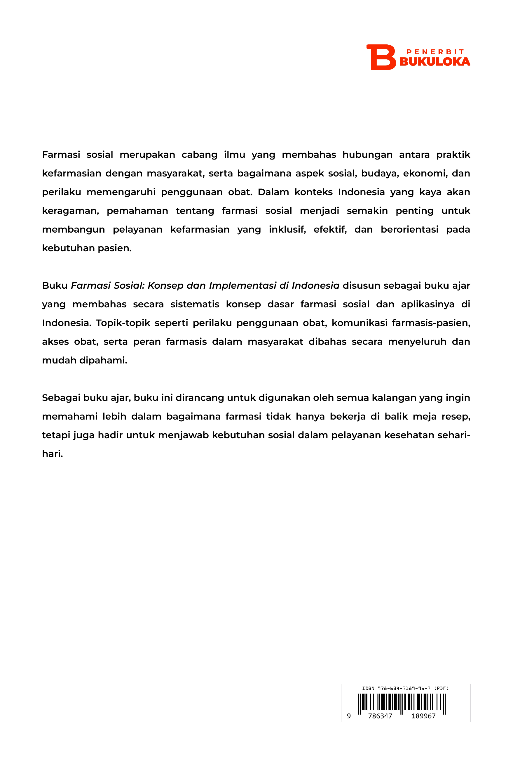 Farmasi Sosial: Konsep dan Implementasi di Indonesia 