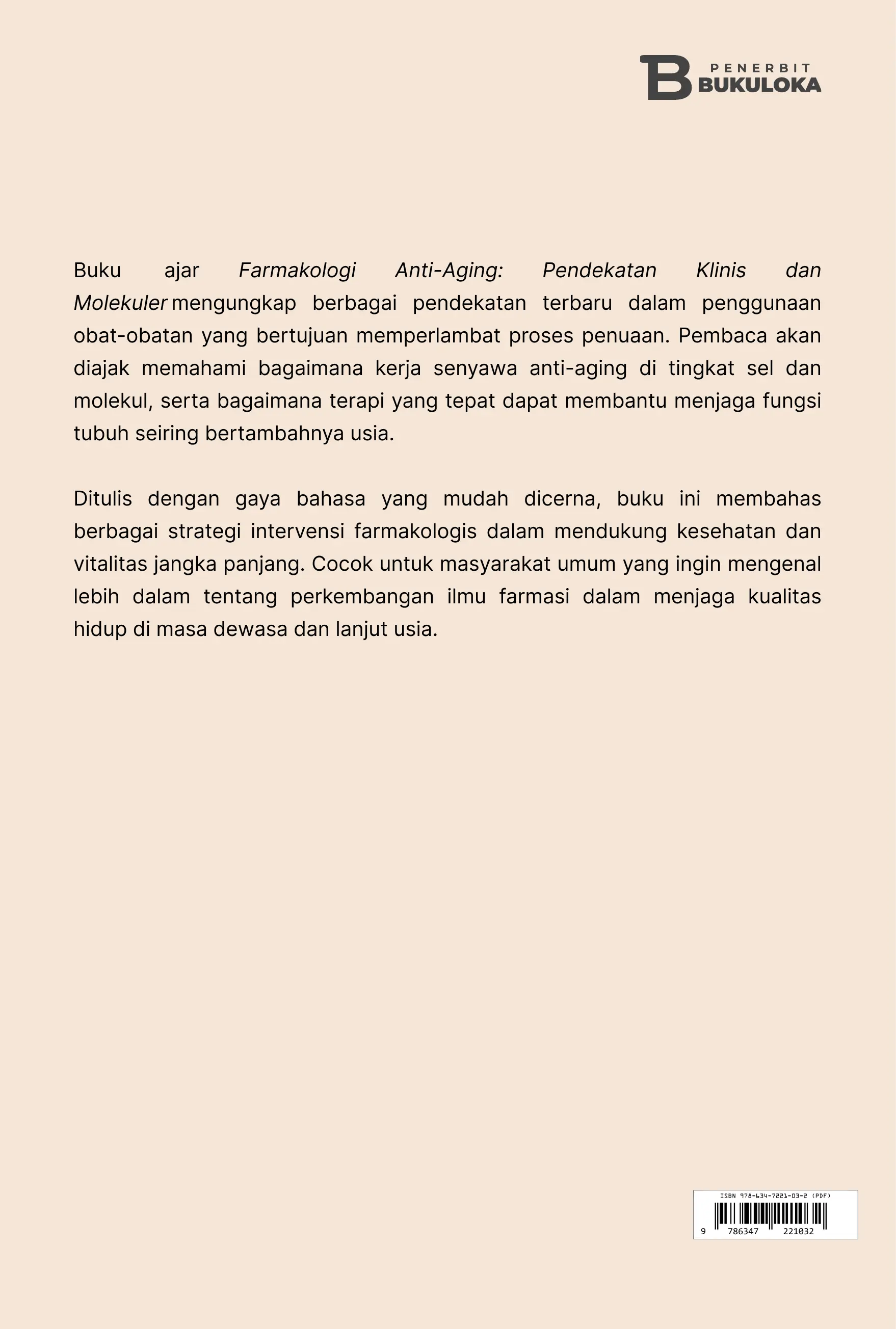 Farmakologi Anti-Aging: Pendekatan Klinis  dan Molekuler