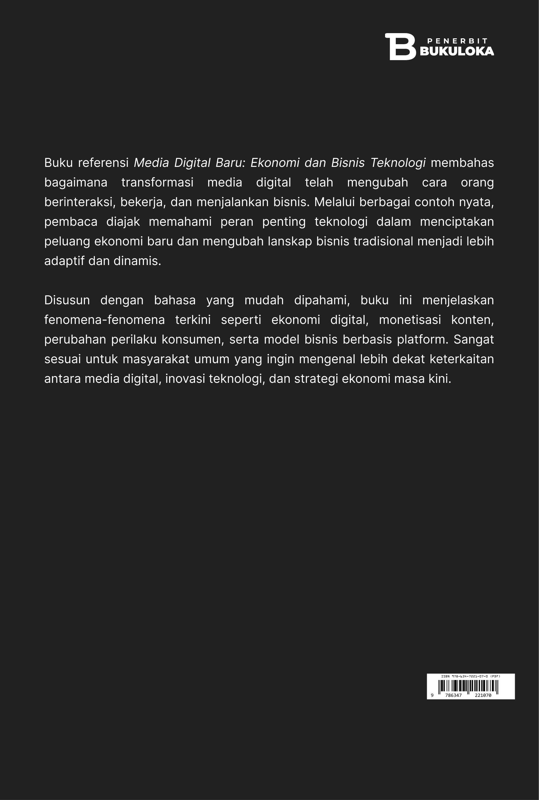 Media Digital Baru: Ekonomi dan Bisnis  Teknologi