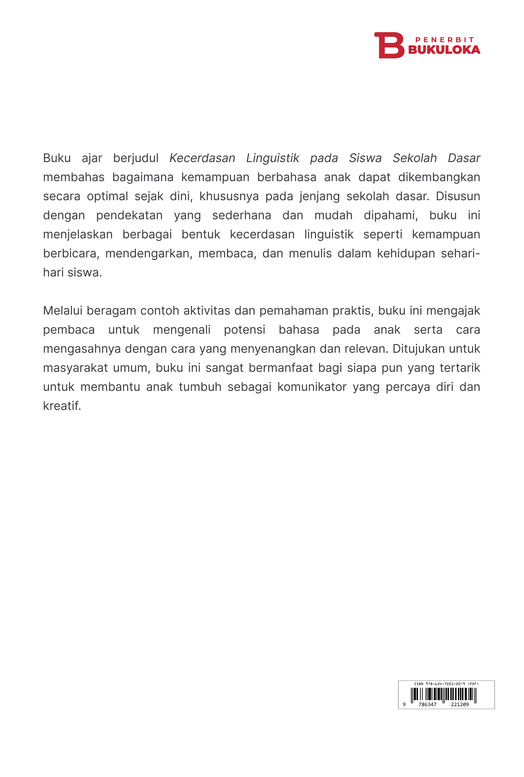 Kecerdasan Linguistik pada Siswa Sekolah Dasar 