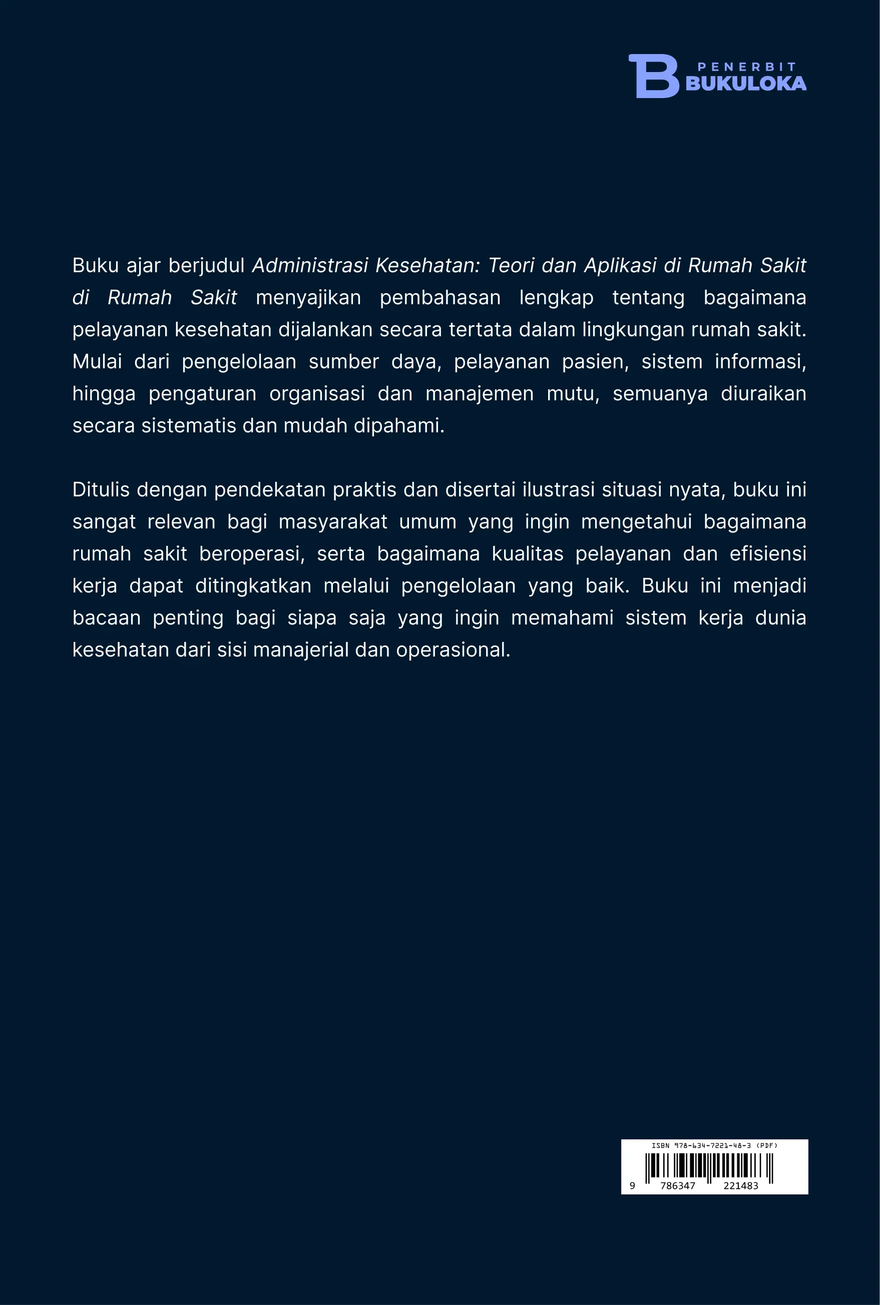 Administrasi Kesehatan: Teori  dan Aplikasi di Rumah Sakit 