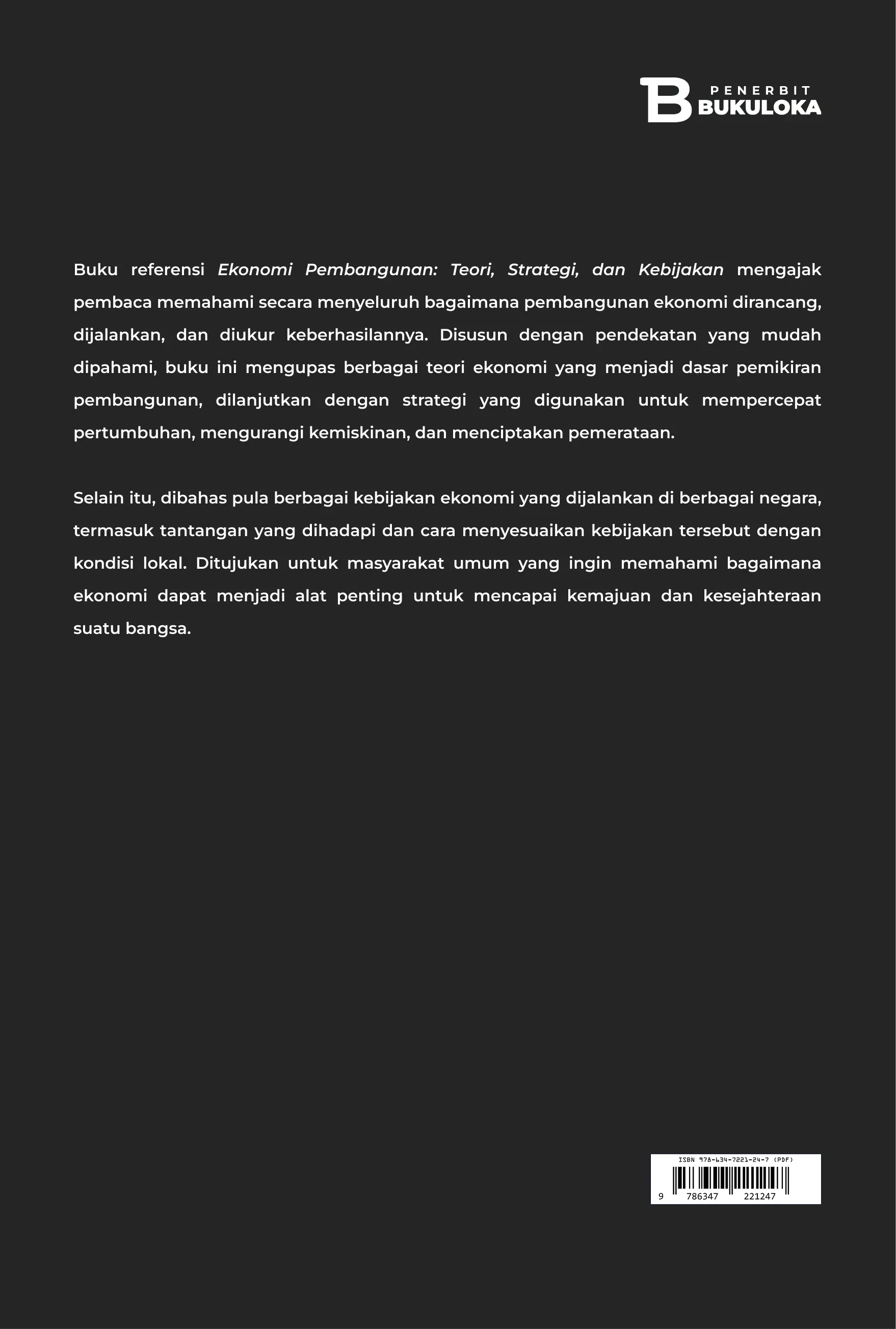 Ekonomi Pembangunan: Teori, Strategi, dan Kebijakan