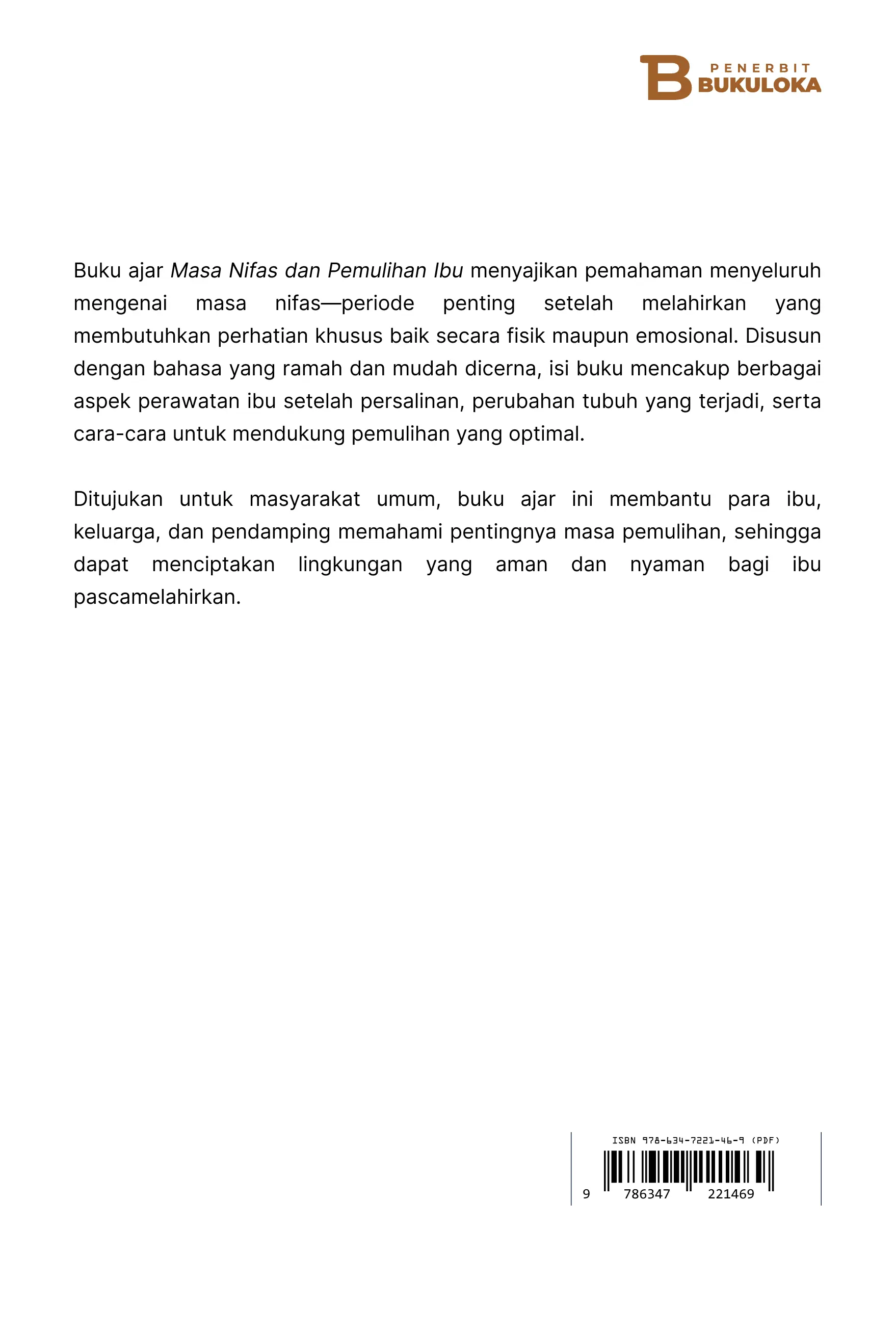 Masa Nifas dan Pemulihan Ibu 