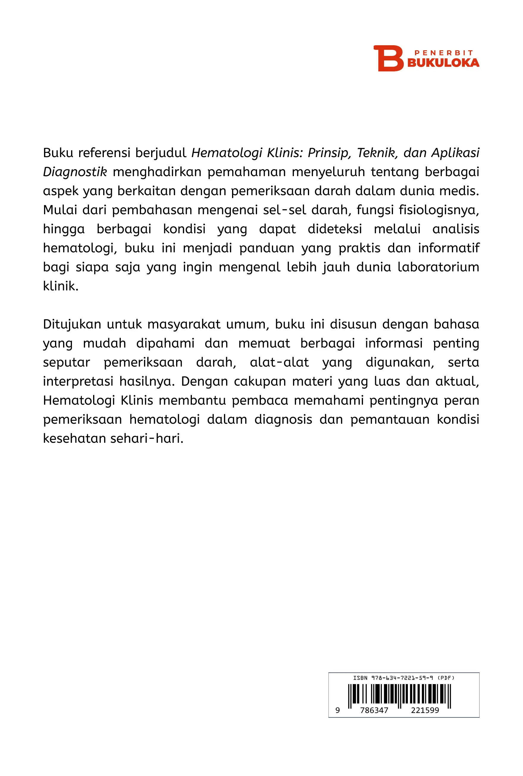 Hematologi Klinis: Prinsip, Teknik, dan Aplikasi Diagnostik 