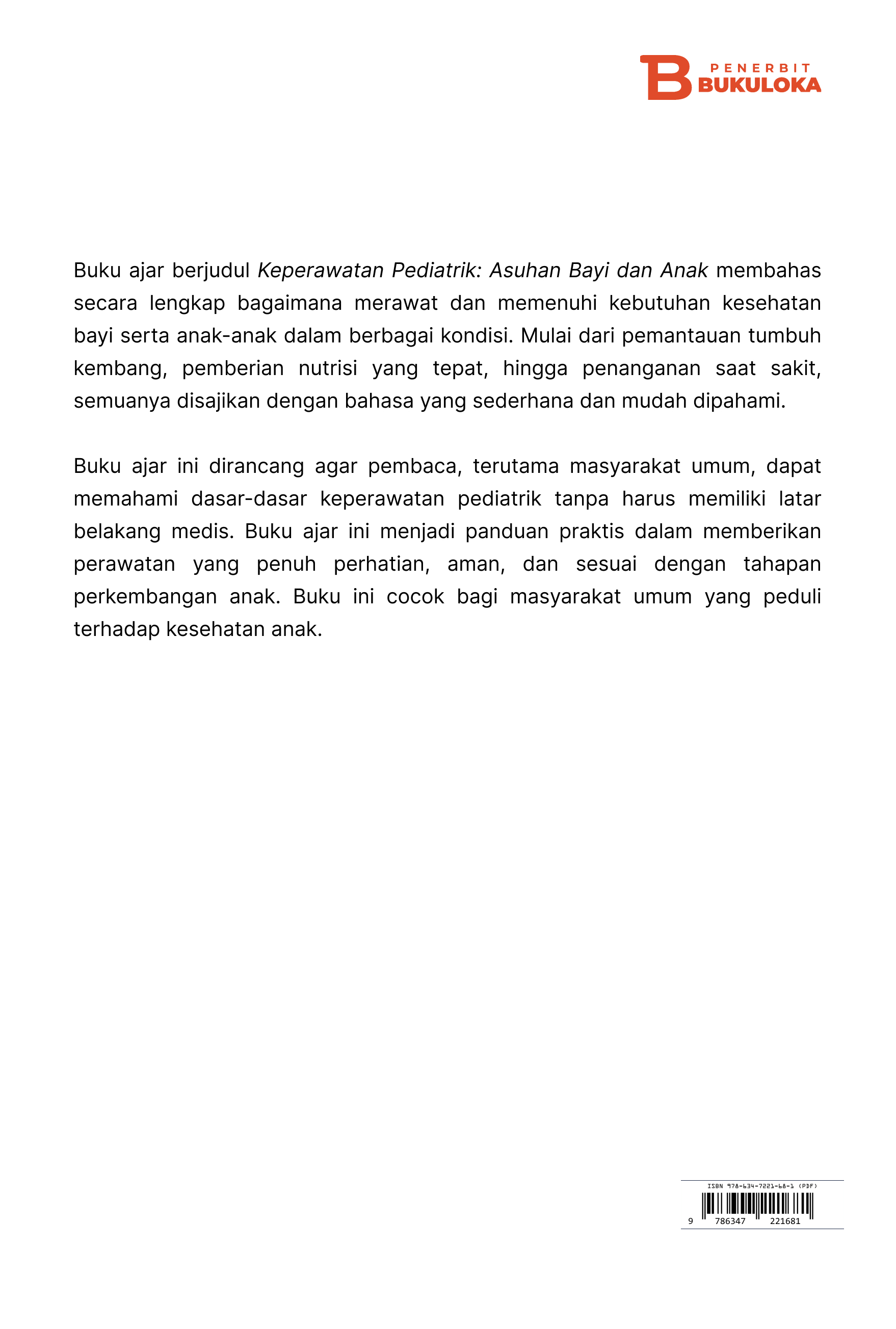 Keperawatan Pediatrik: Asuhan  Bayi dan Anak
