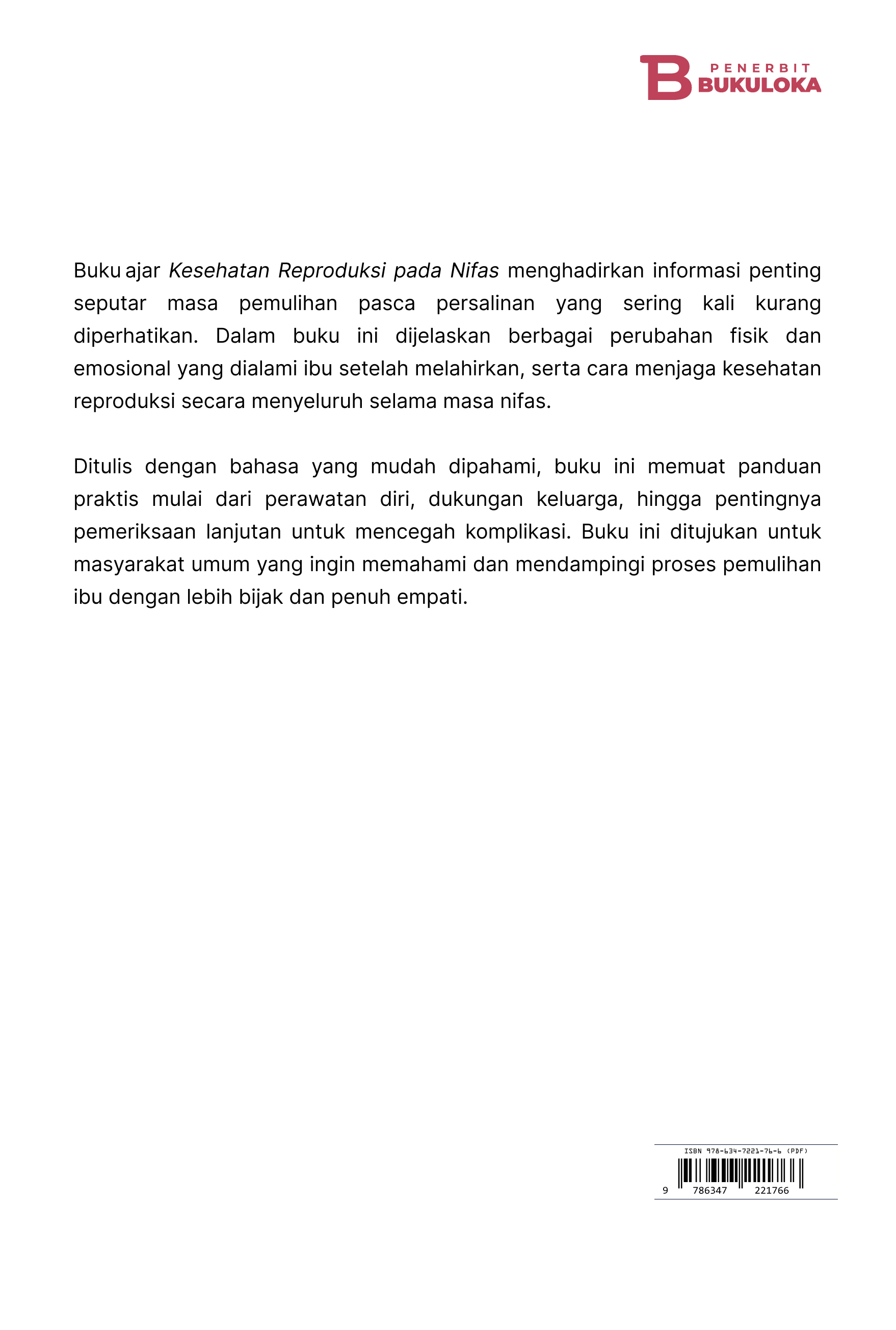 Kesehatan Reproduksi pada Nifas