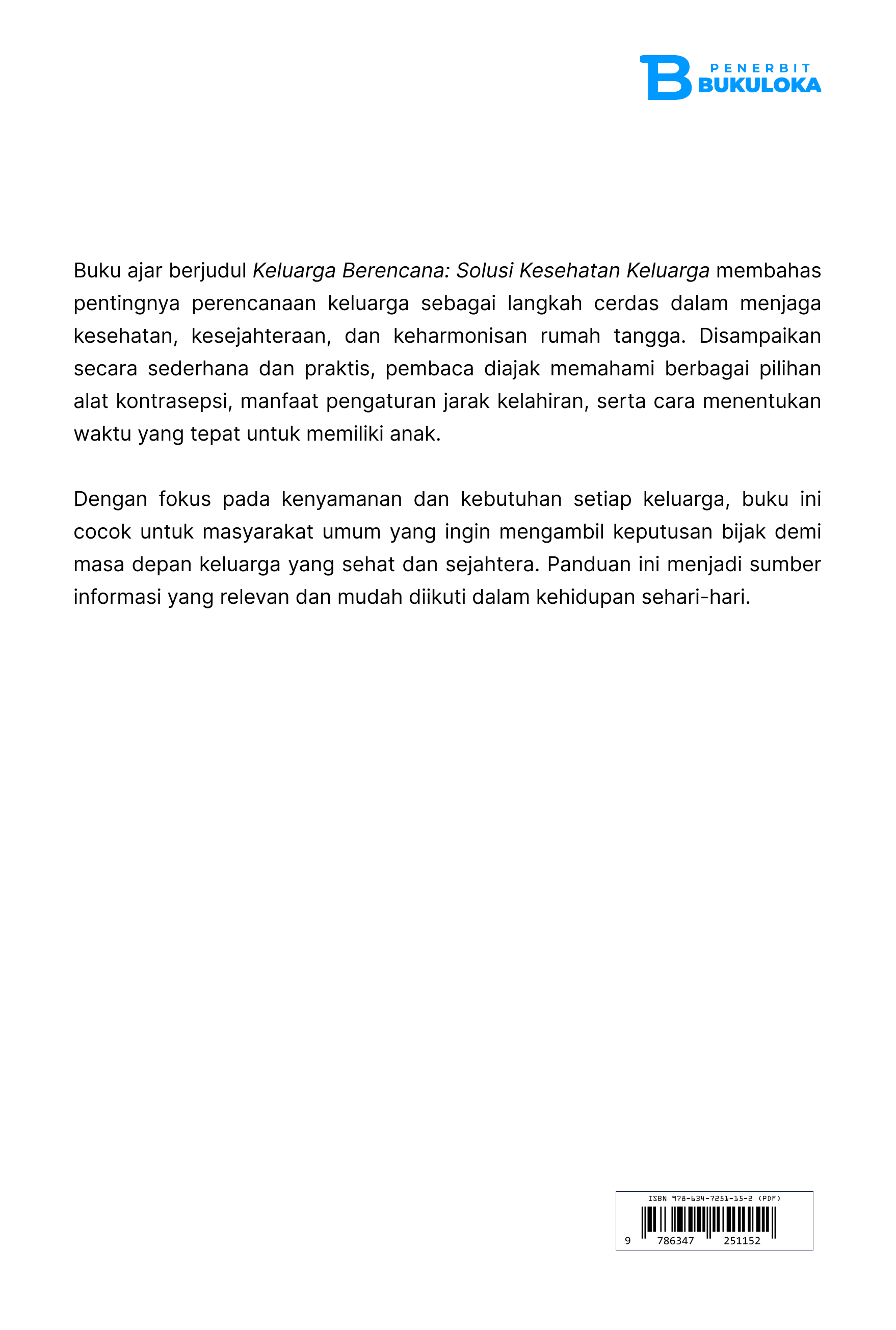 Keluarga Berencana: Solusi Kesehatan Keluarga