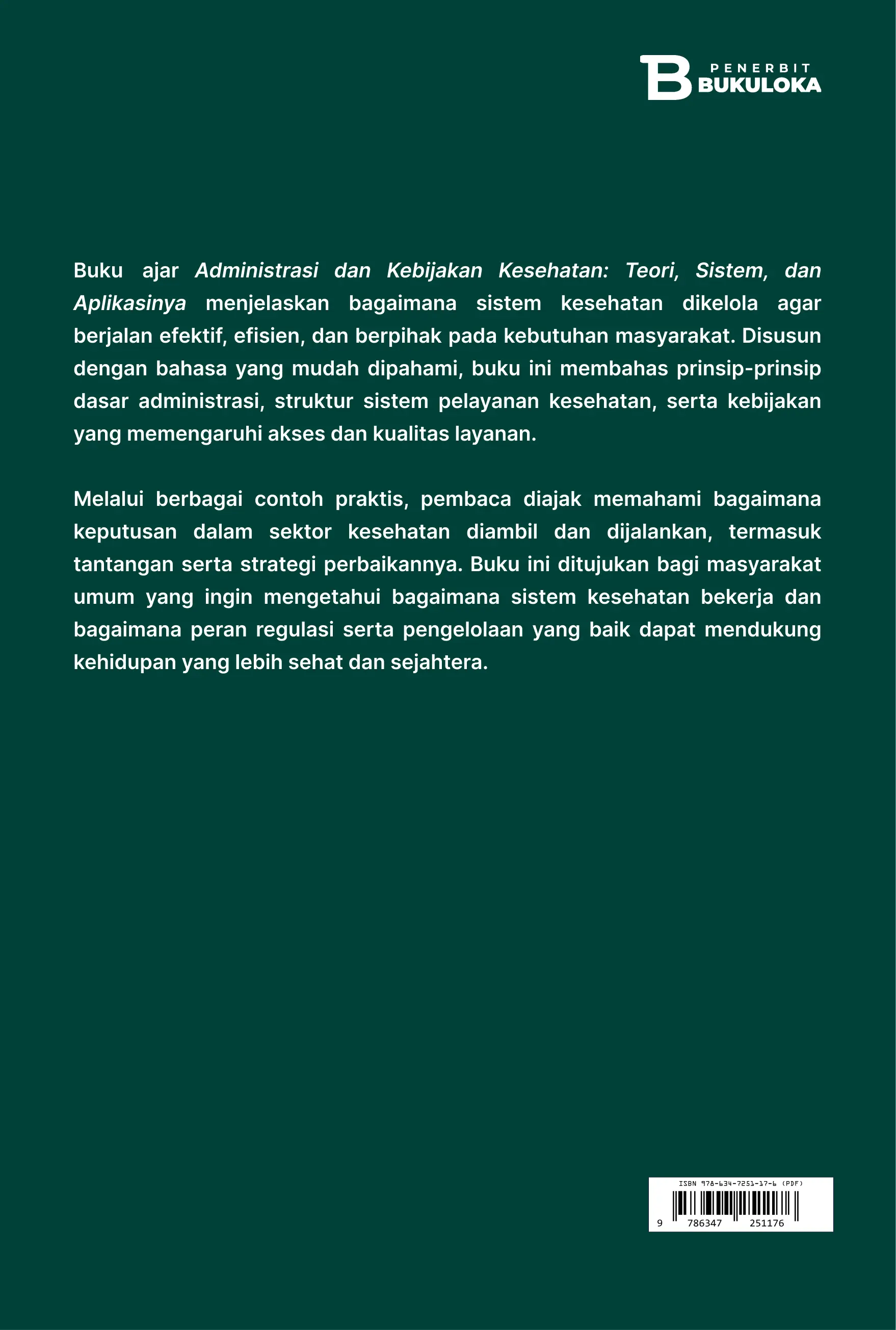 Administrasi dan Kebijakan Kesehatan: Teori, Sistem, dan Aplikasinya 
