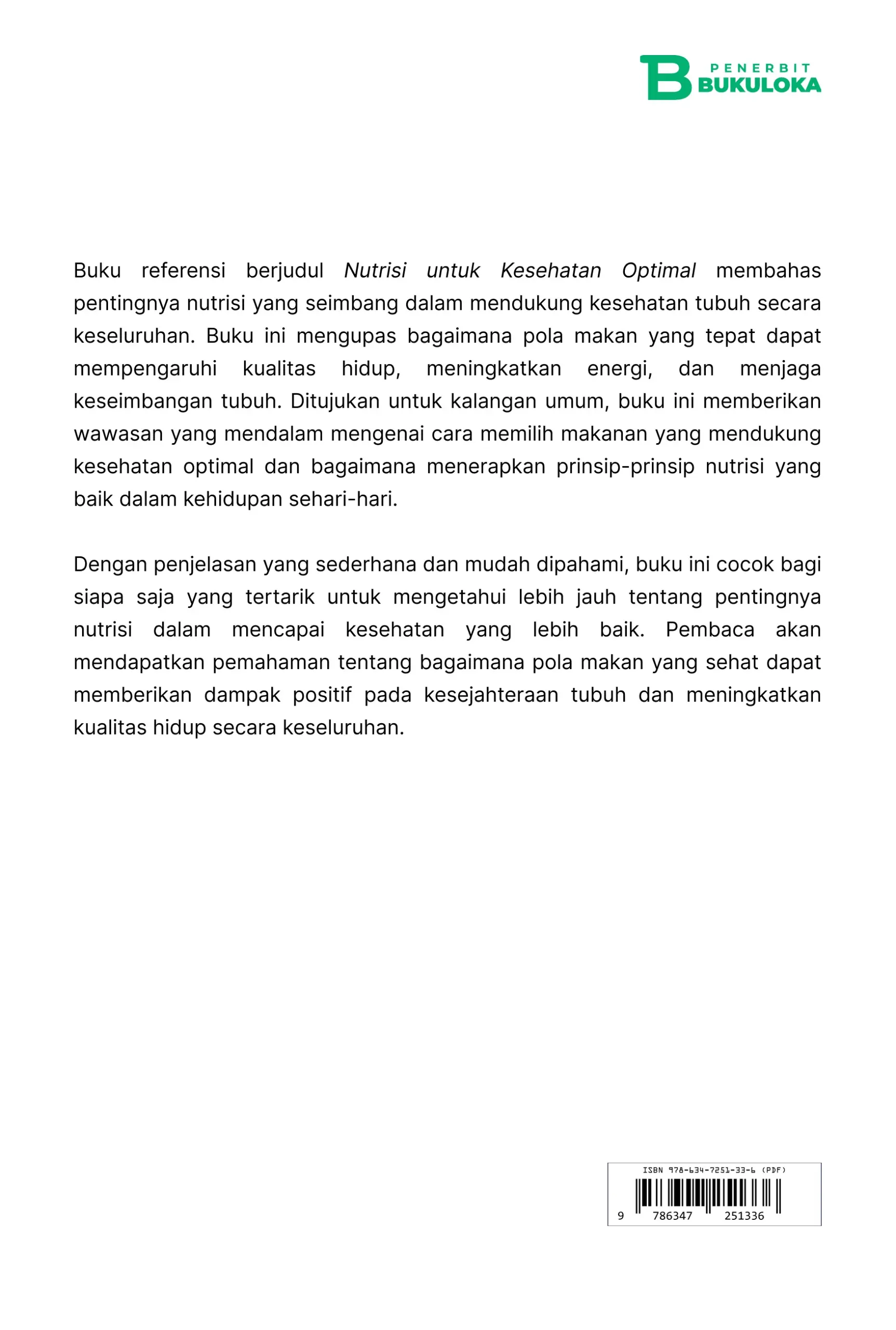 Nutrisi untuk Kesehatan Optimal 