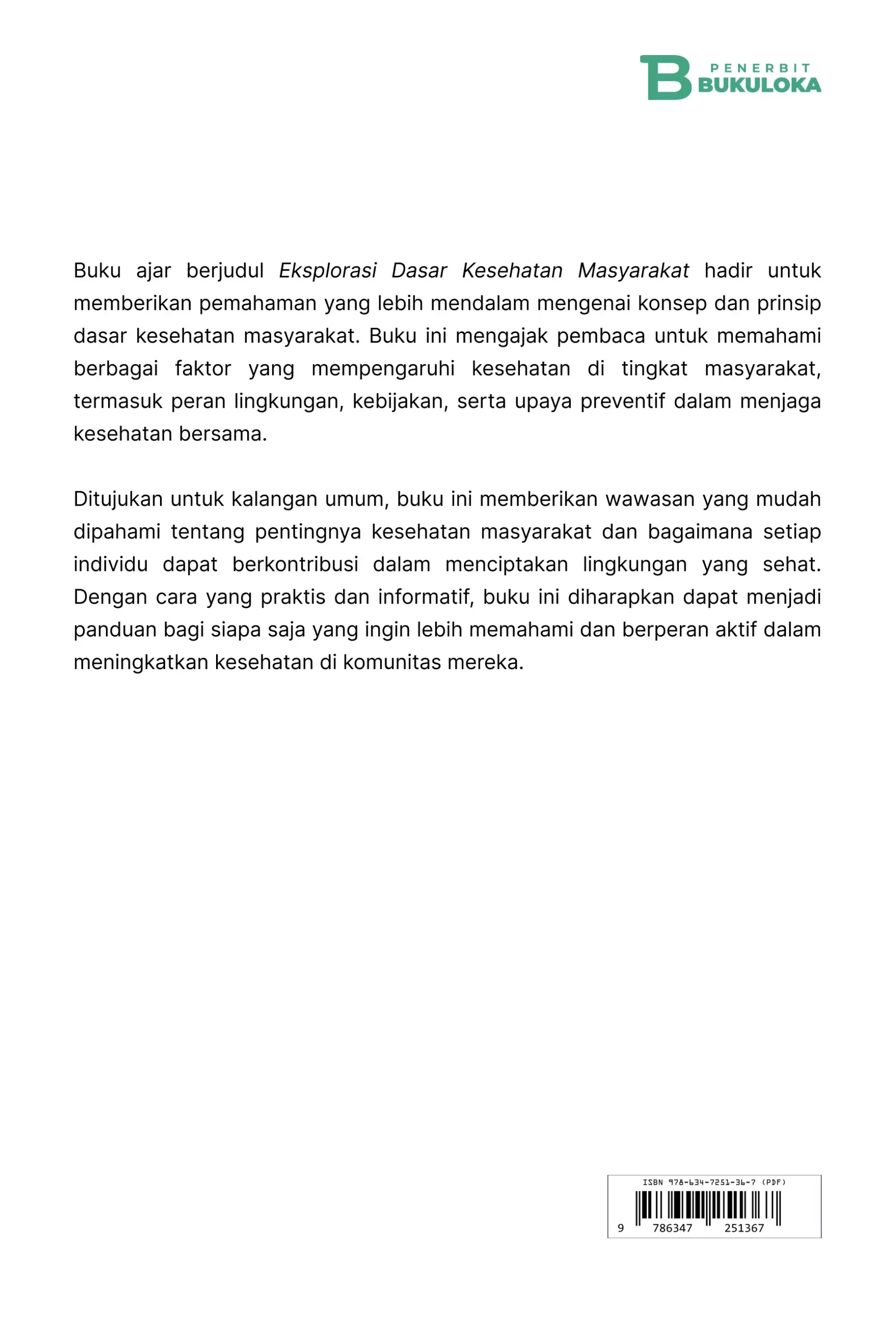 Eksplorasi Dasar Kesehatan Masyarakat