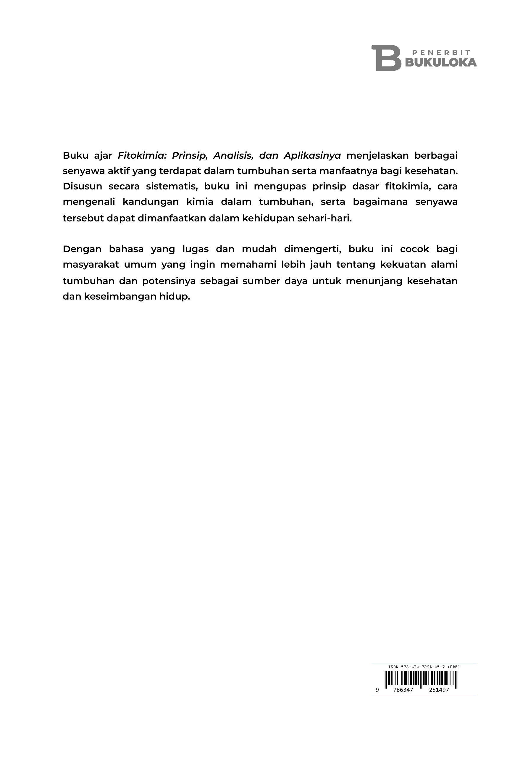 Fitokimia: Prinsip, Analisis, dan Aplikasinya