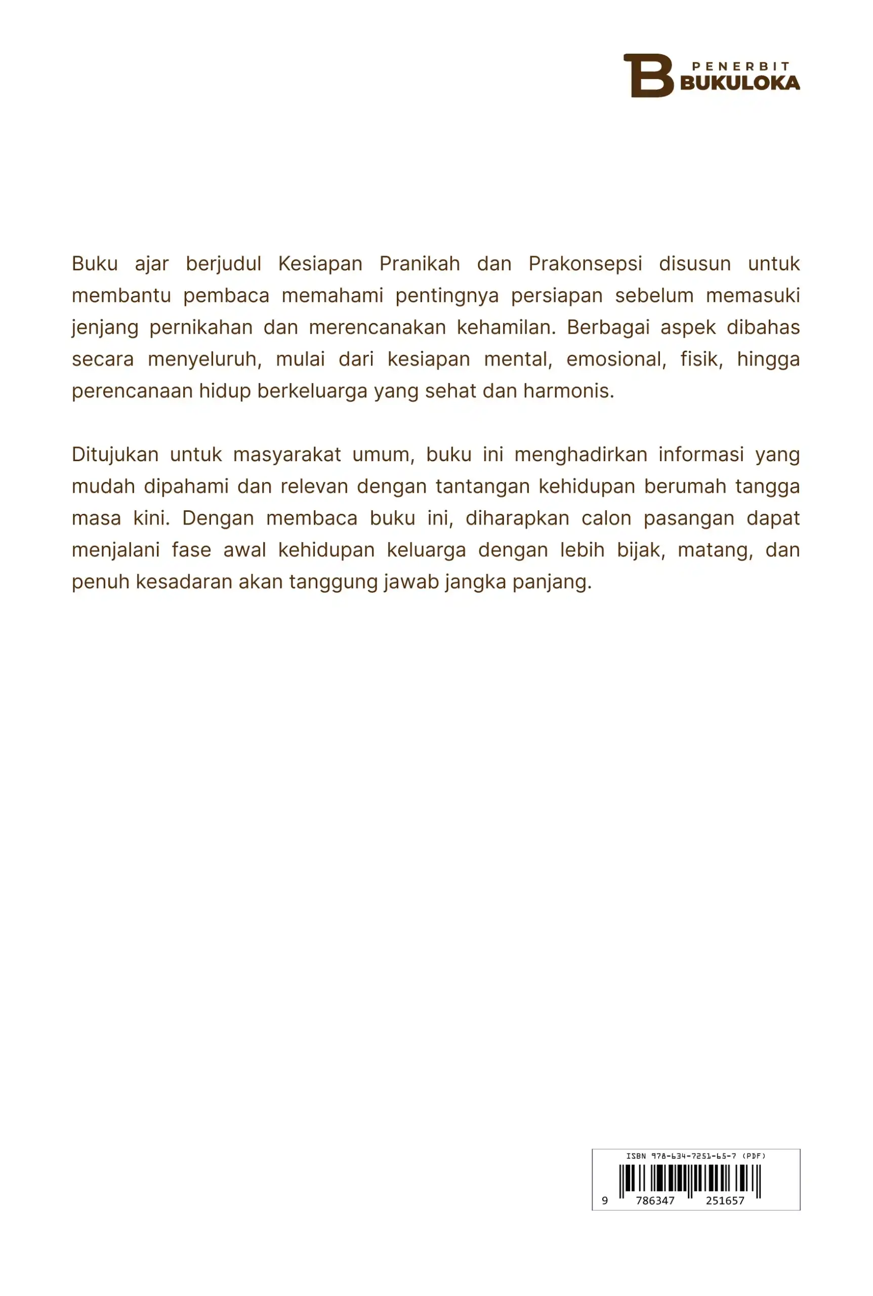 Kesiapan Pranikah dan Prakonsepsi 