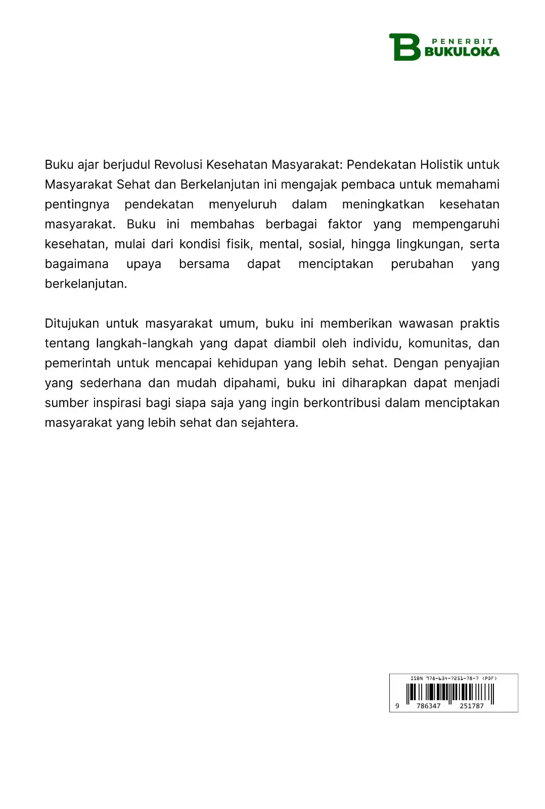 Revolusi Kesehatan Masyarakat: Pendekatan Holistik untuk Masyarakat Sehat dan Berkelanjutan 