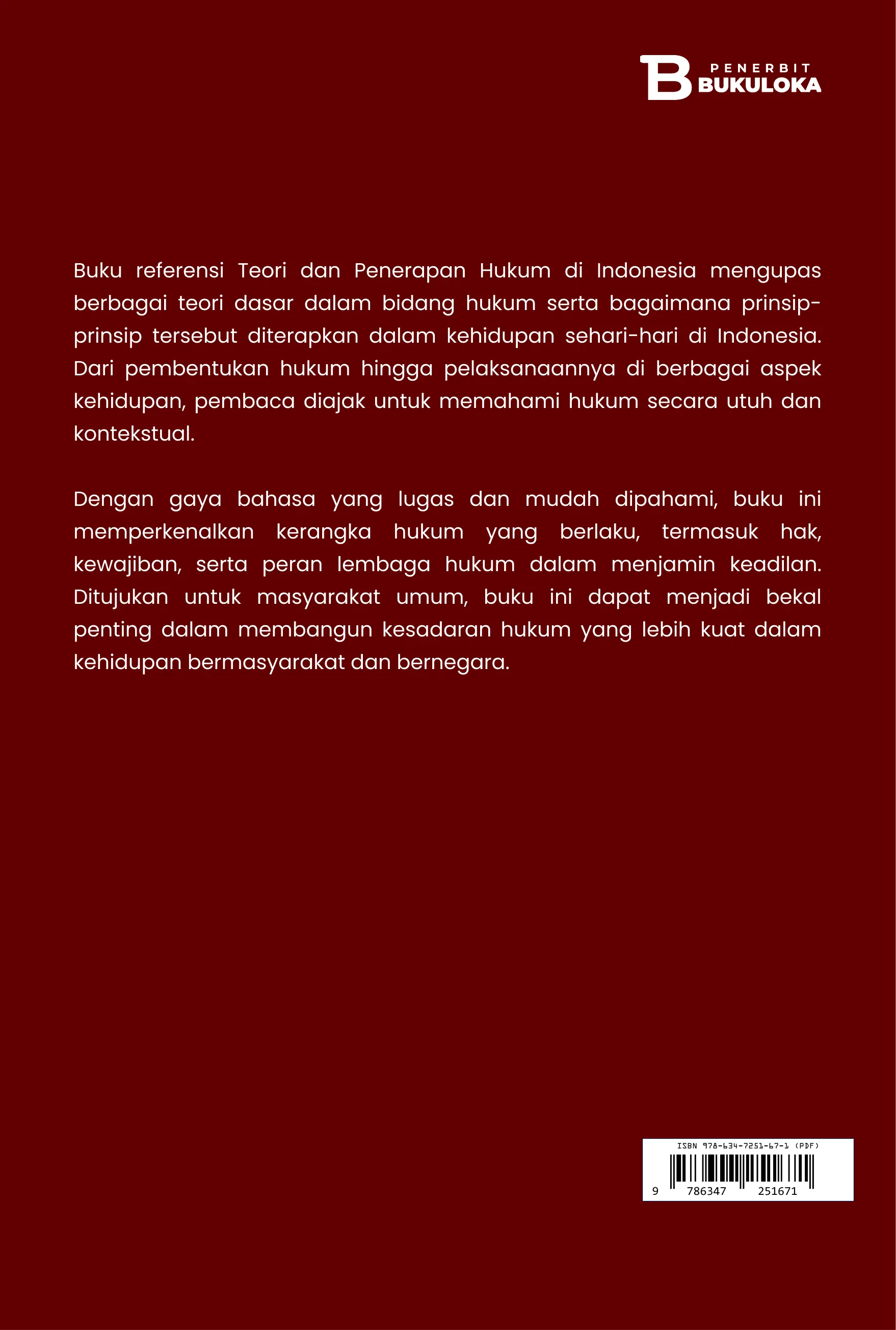 Teori dan Penerapan Hukum di Indonesia 
