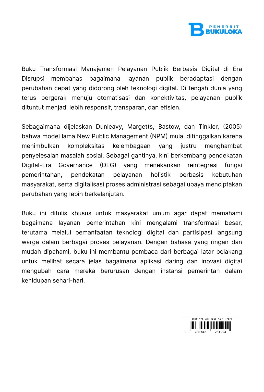 Transformasi Manajemen Pelayanan Publik Berbasis Digital di Era Disrupsi