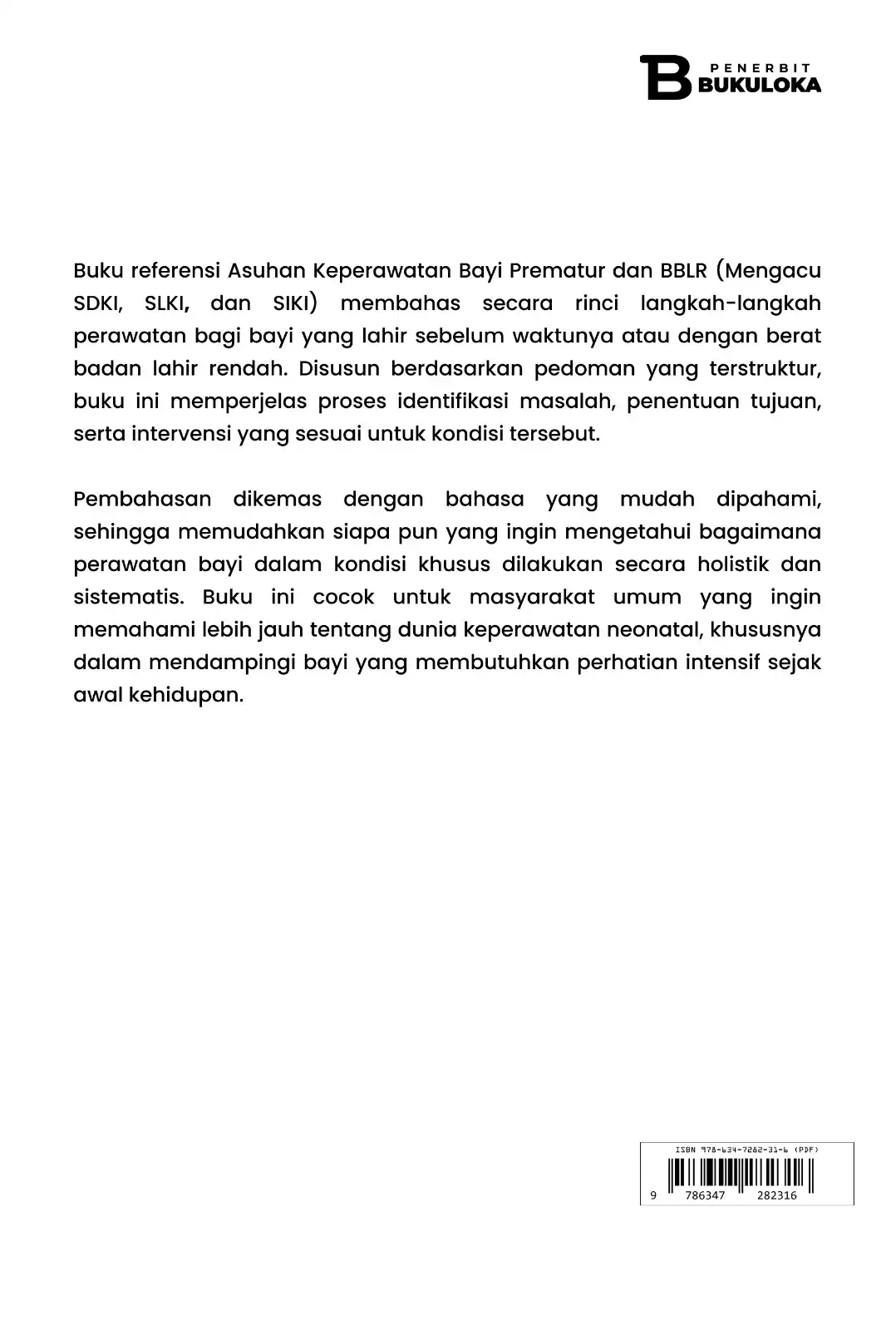Asuhan Keperawatan Bayi Prematur dan BBLR (Mengacu SDKI, SLKI, dan SIKI) 
