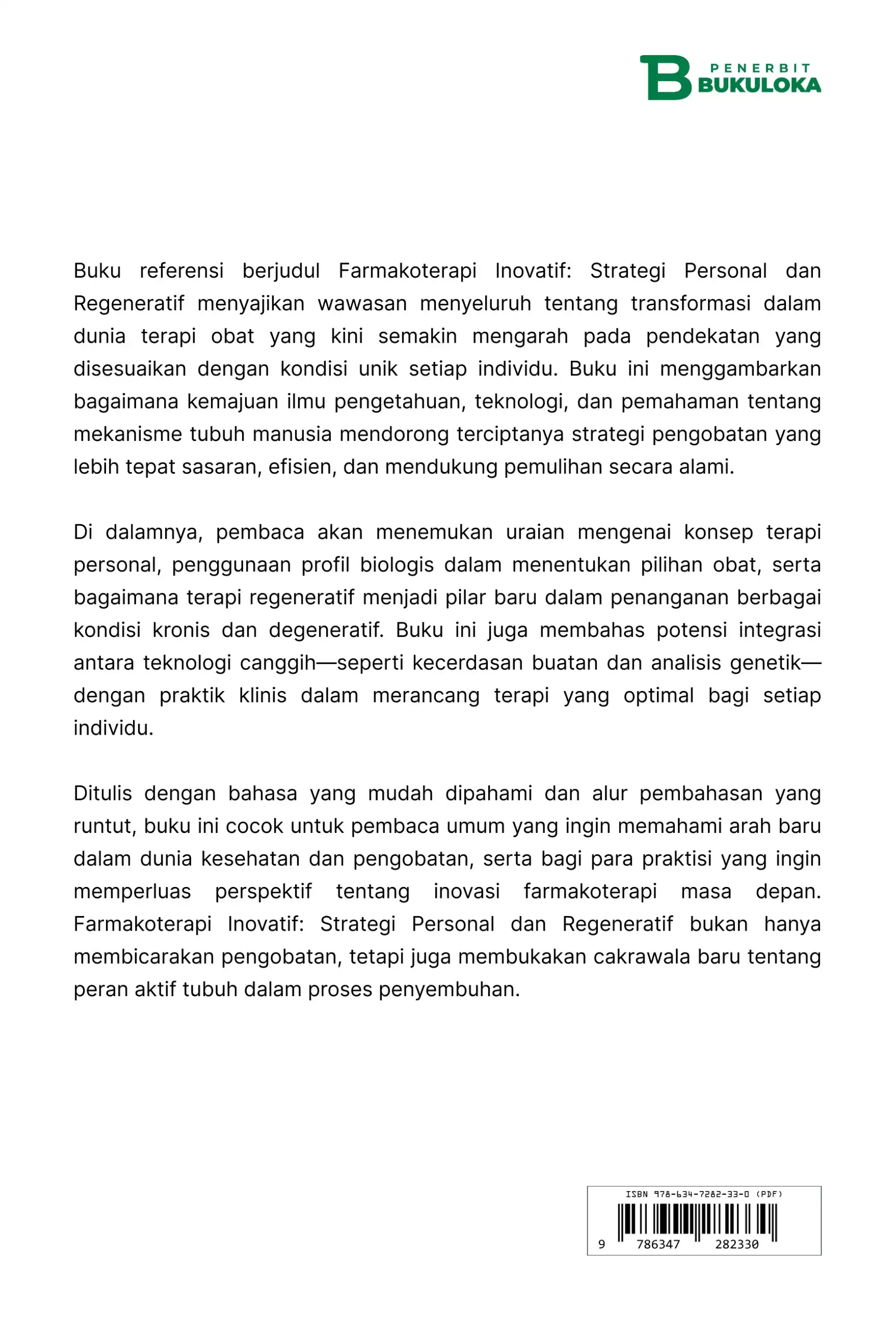 Farmakoterapi Inovatif: Strategi Personal dan Regeneratif