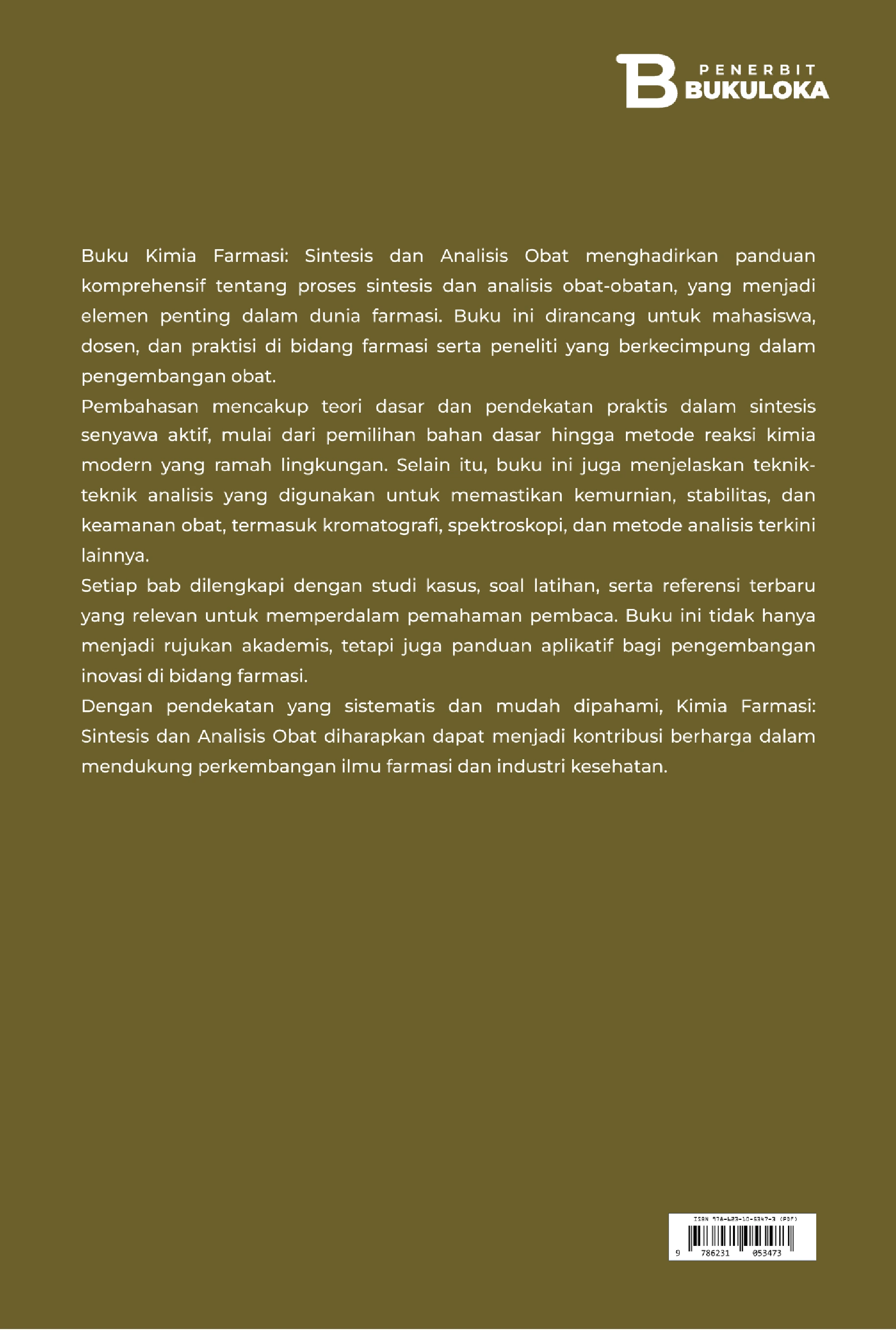 Kimia Farmasi: Sintesis Dan Analisis Obat